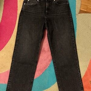 Frame Denim Charcoal “Hang” Jeans